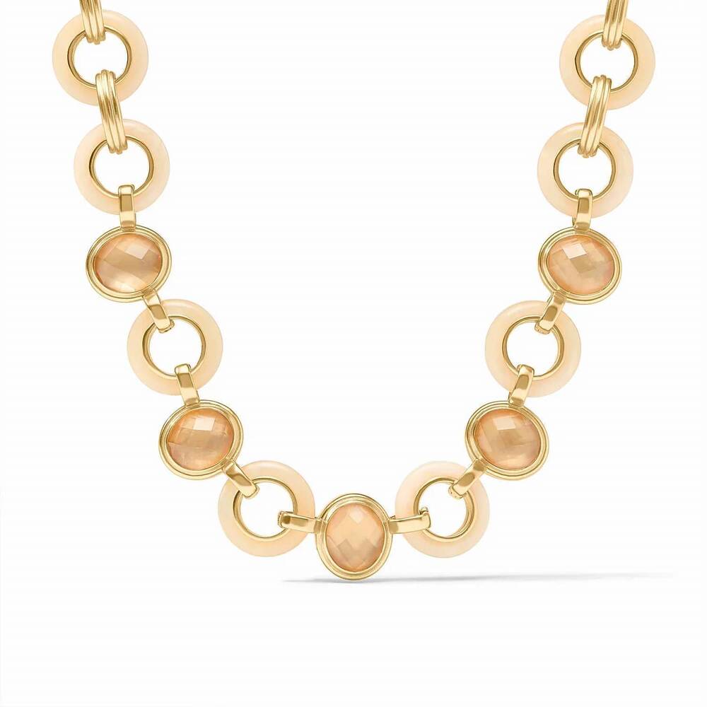 NEW JULIE VOS carnaby stone necklace in ivory/gold